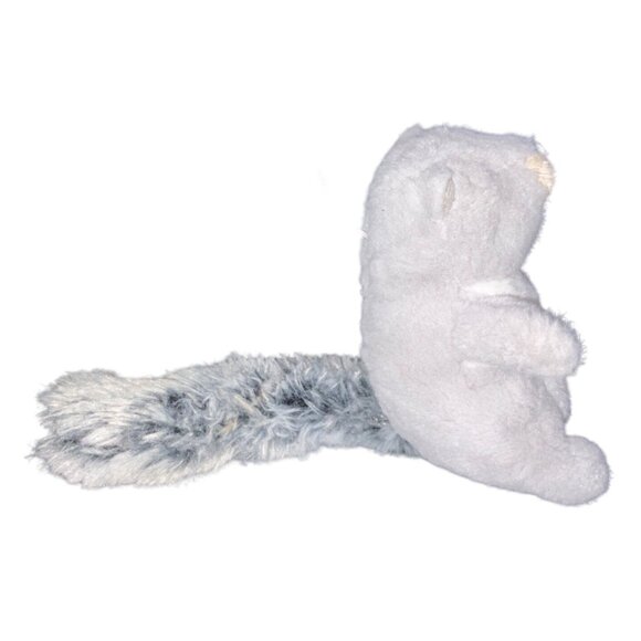 Gray & White Plush Squirrel Toy With Fuzzy Tail 7" Stuffed Animal - Picture 4 of 5